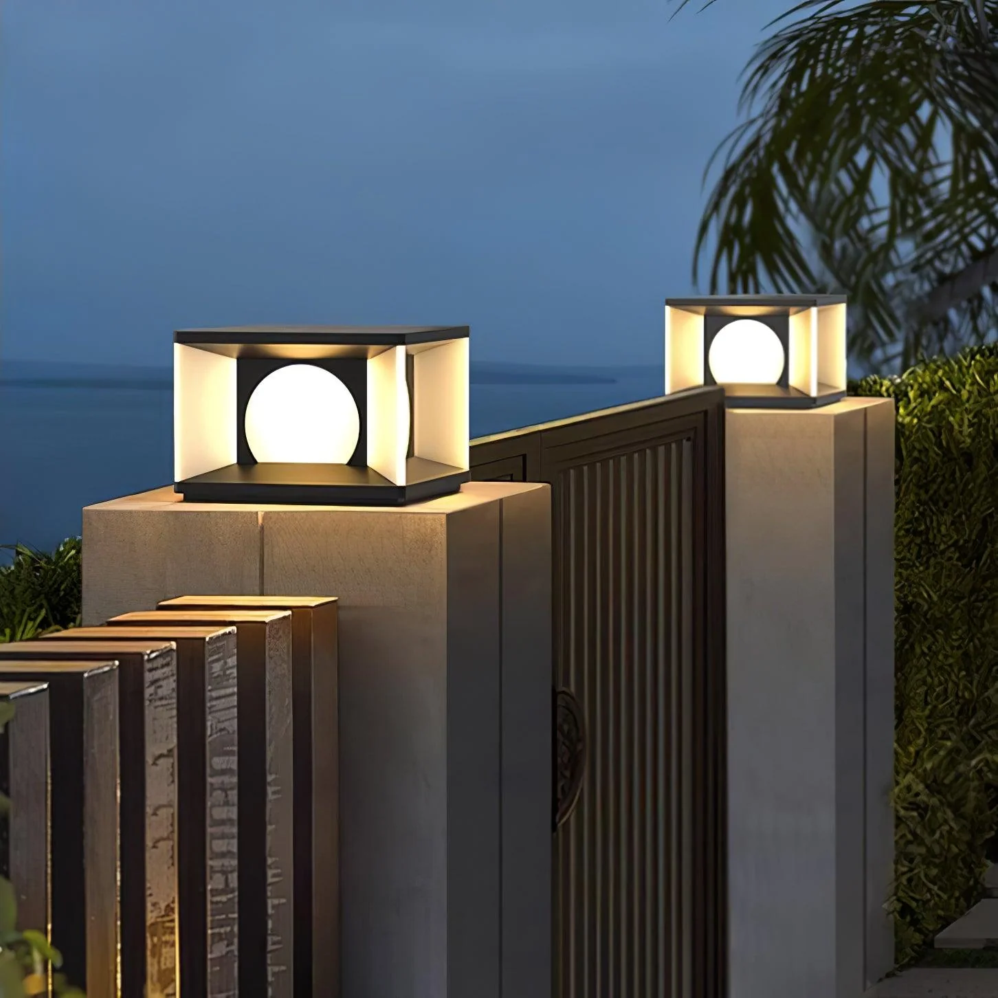 Eclipse Cube Outdoor Post Light - Image 12