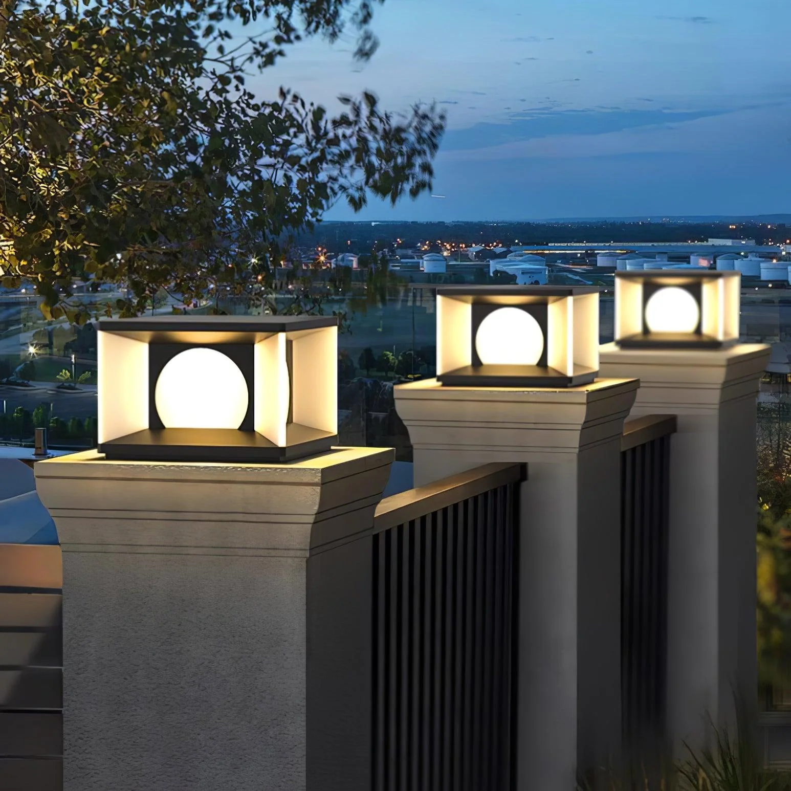 Eclipse Cube Outdoor Post Light - Image 14