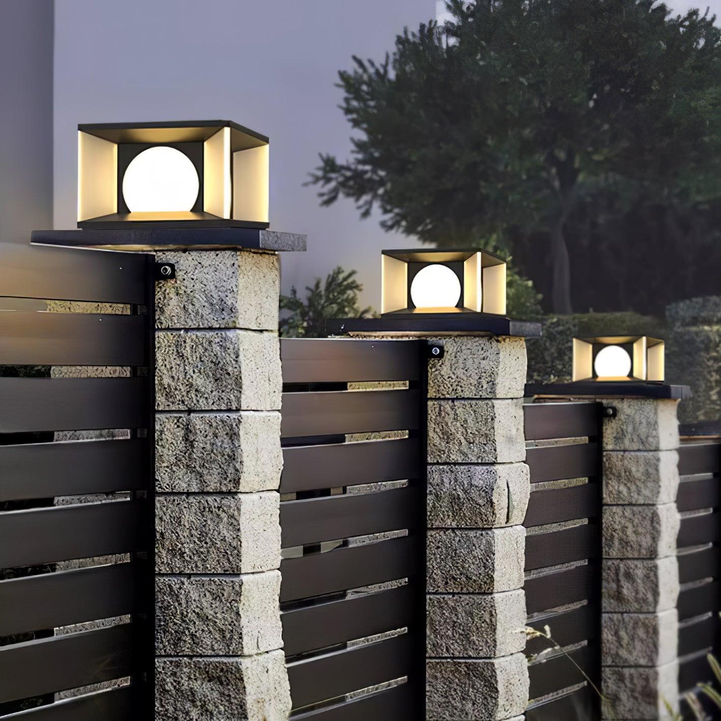 Eclipse Cube Outdoor Post Light - Image 18