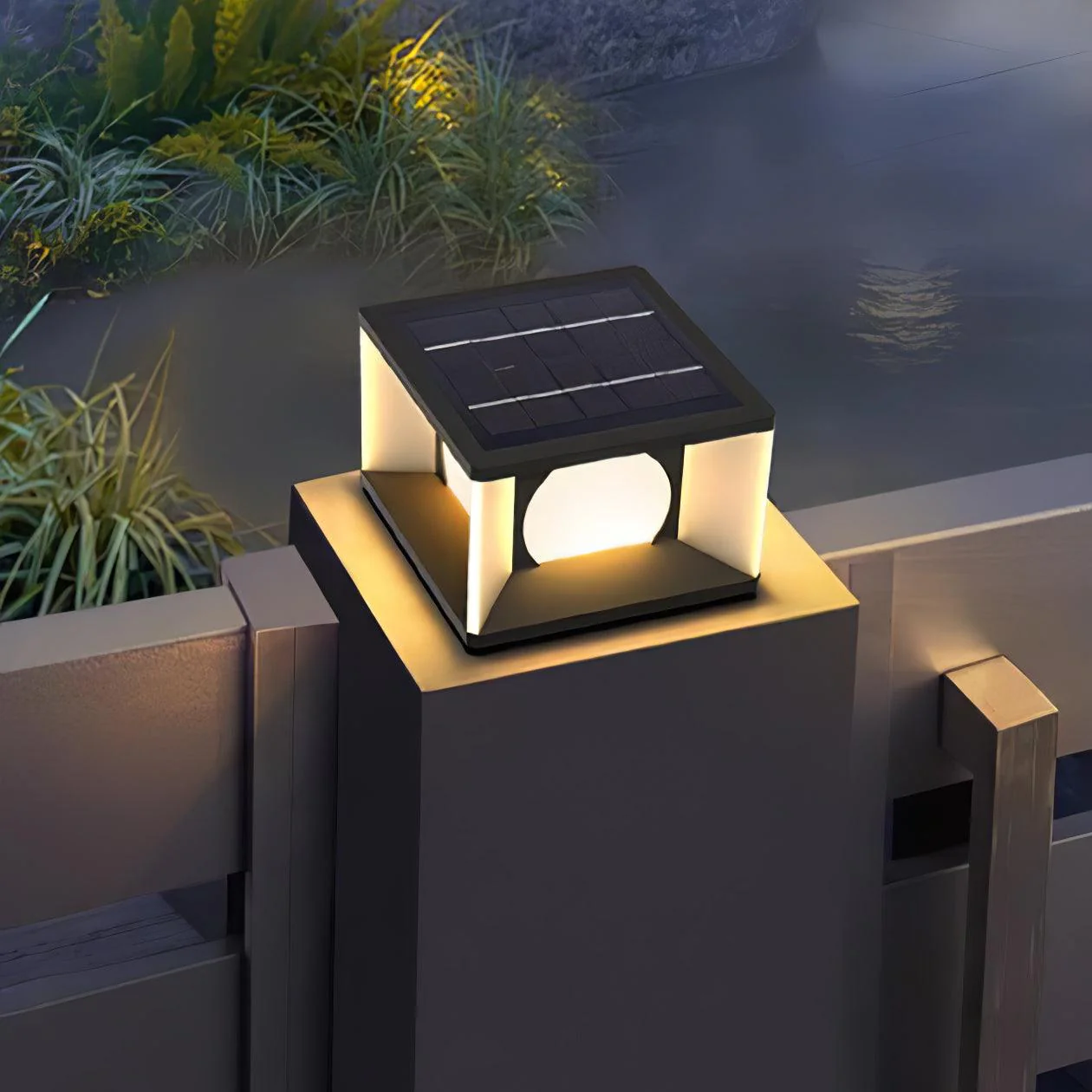 Eclipse Cube Outdoor Post Light - Image 2