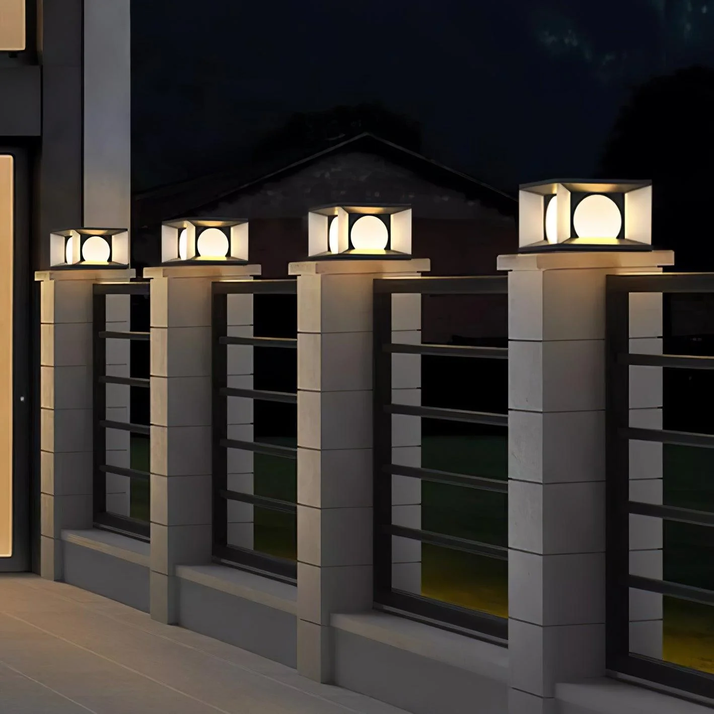 Eclipse Cube Outdoor Post Light - Image 20