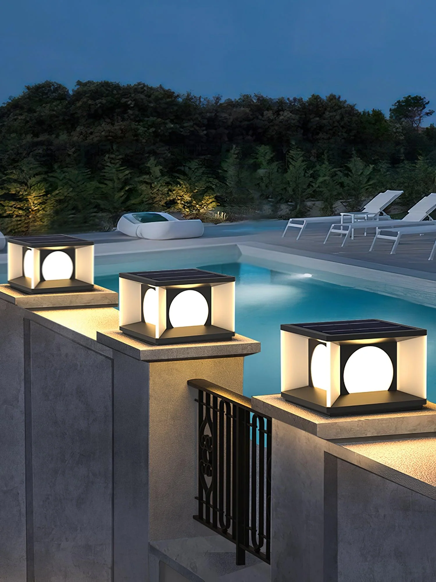Eclipse Cube Outdoor Post Light - Image 27