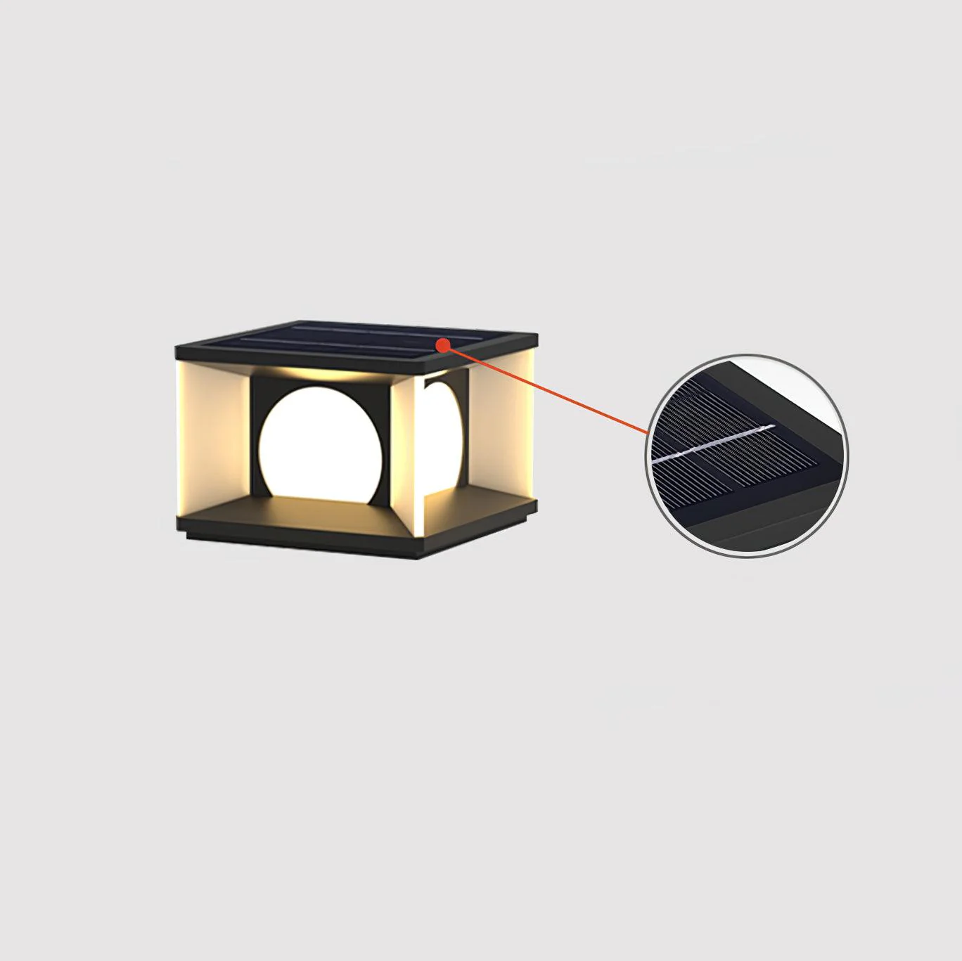 Eclipse Cube Outdoor Post Light - Image 35