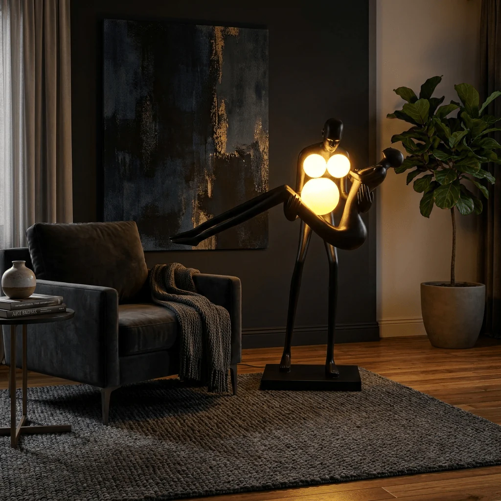 Moonlit Embrace Sculpture Lamp - Image 10