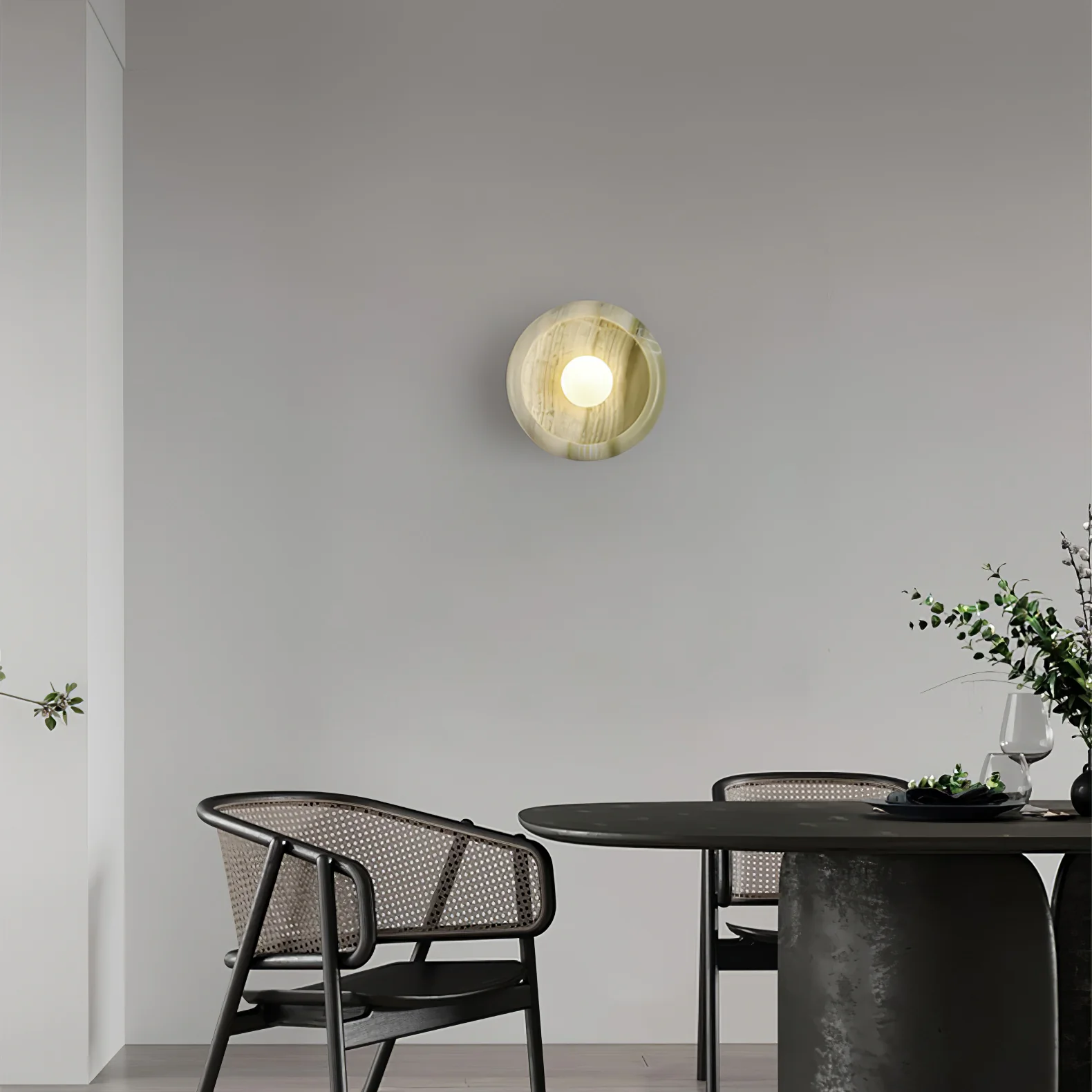 Eclipse Jade Alabaster Wall Sconce - Image 10
