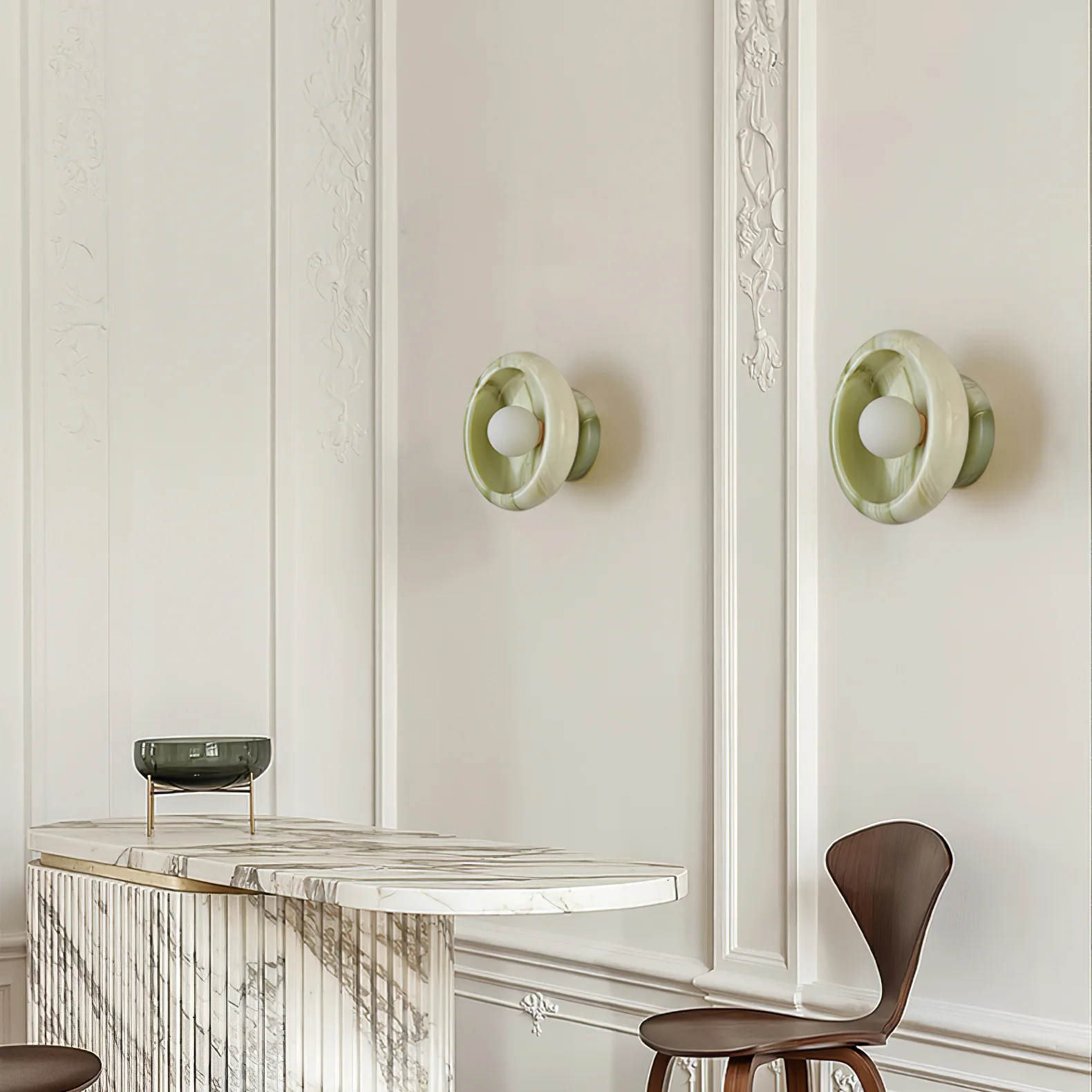 Eclipse Jade Alabaster Wall Sconce - Image 12