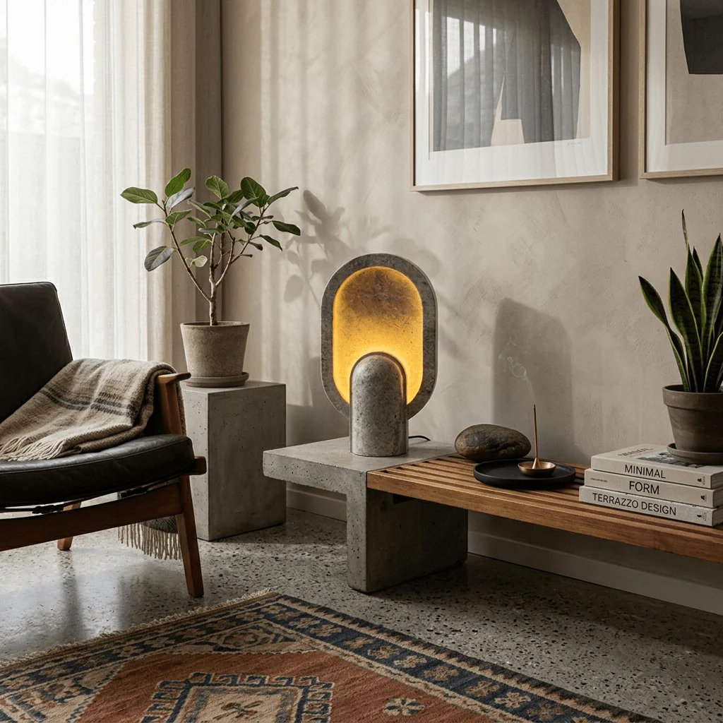Eclipse Travertine Table Lamp - Image 5