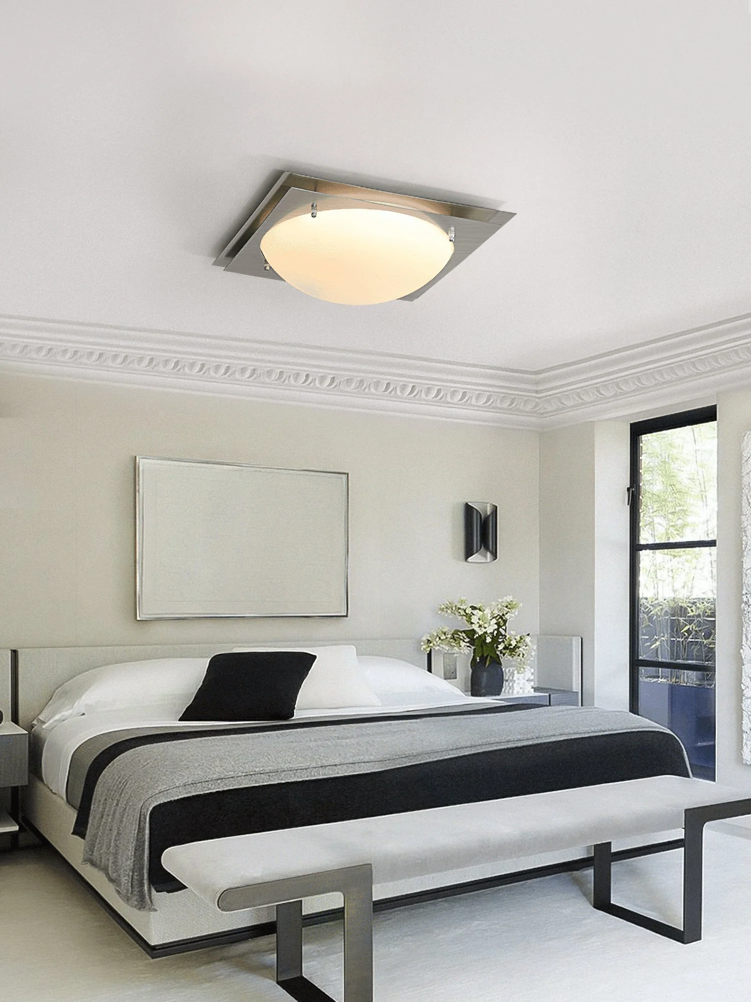 Edged Glass Ceiling Lamp - Image 8