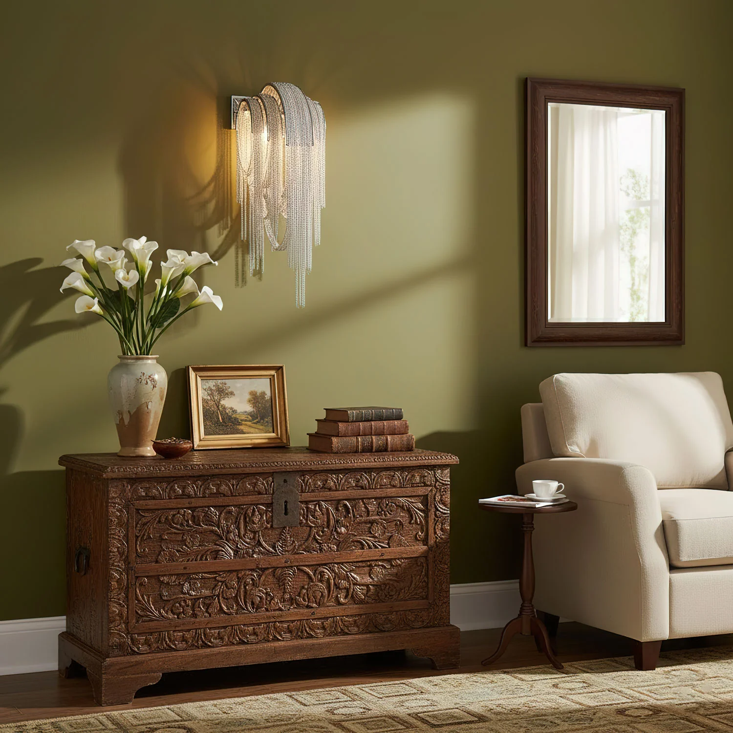 Chains Tassel Wall Lamp - Image 3