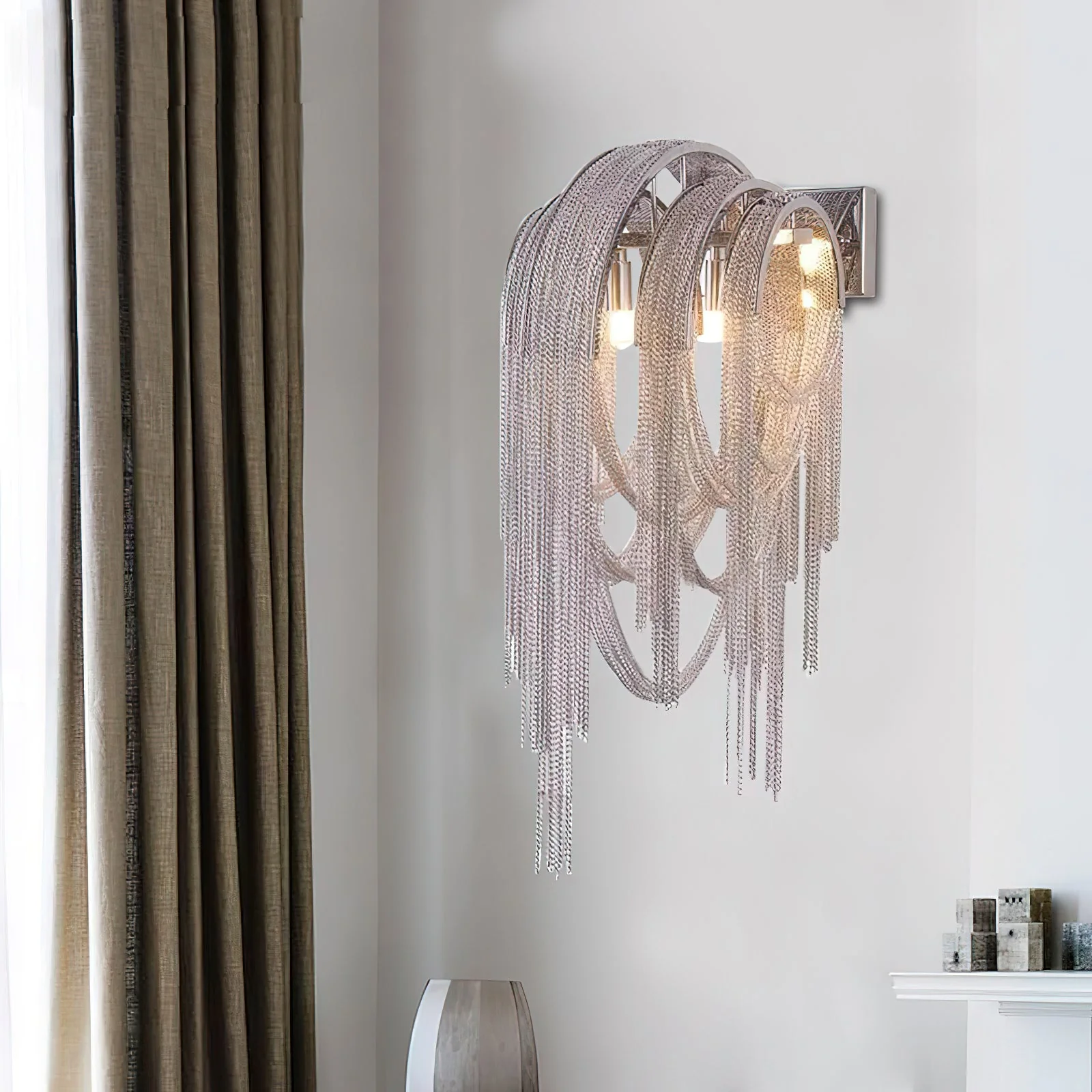 Chains Tassel Wall Lamp - Image 30