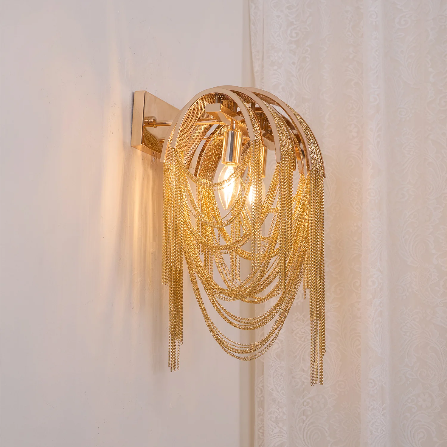 Chains Tassel Wall Lamp - Image 36