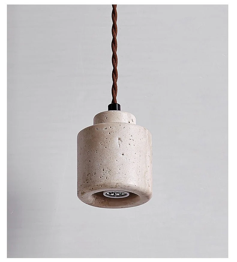 Elemental Travertine Mini Pendant Lamp - Image 10