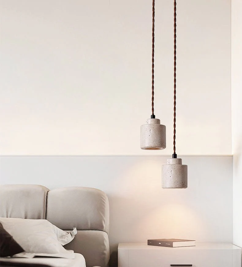 Elemental Travertine Mini Pendant Lamp - Image 12