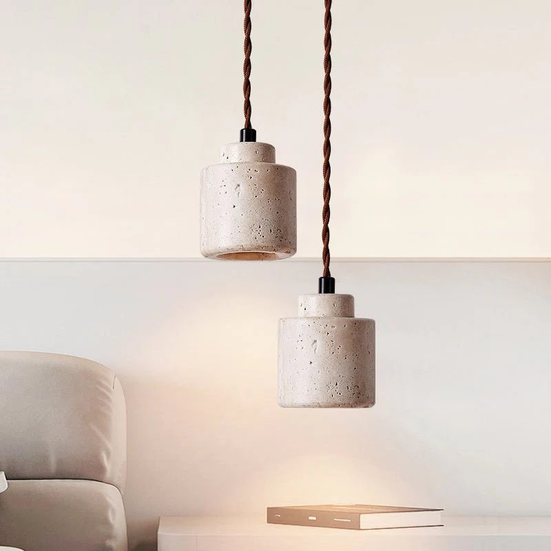Elemental Travertine Mini Pendant Lamp - Image 2
