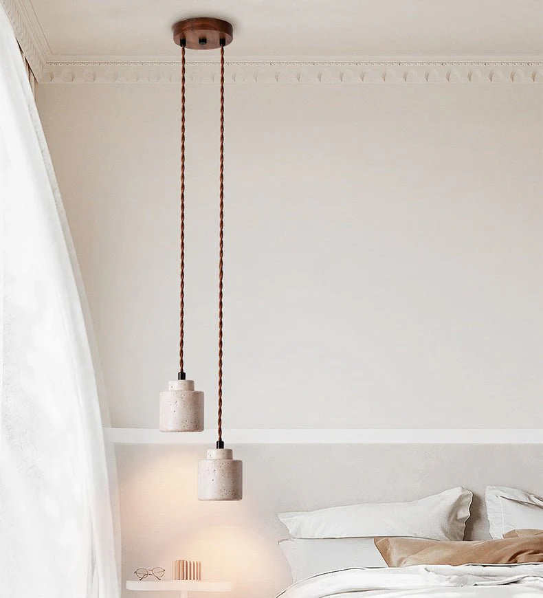 Elemental Travertine Mini Pendant Lamp - Image 6