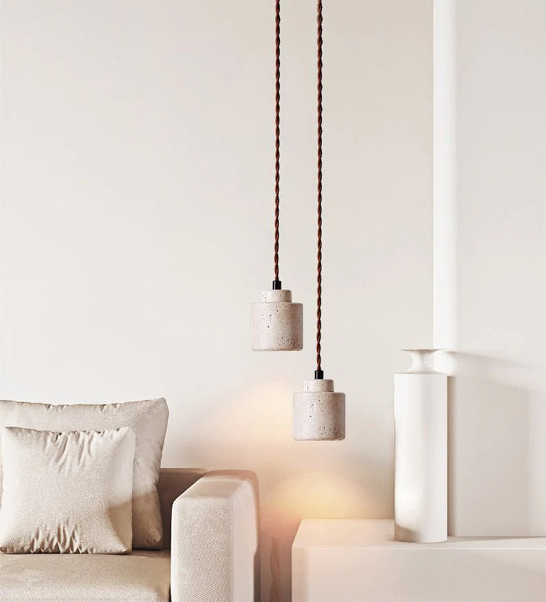 Elemental Travertine Mini Pendant Lamp - Image 7