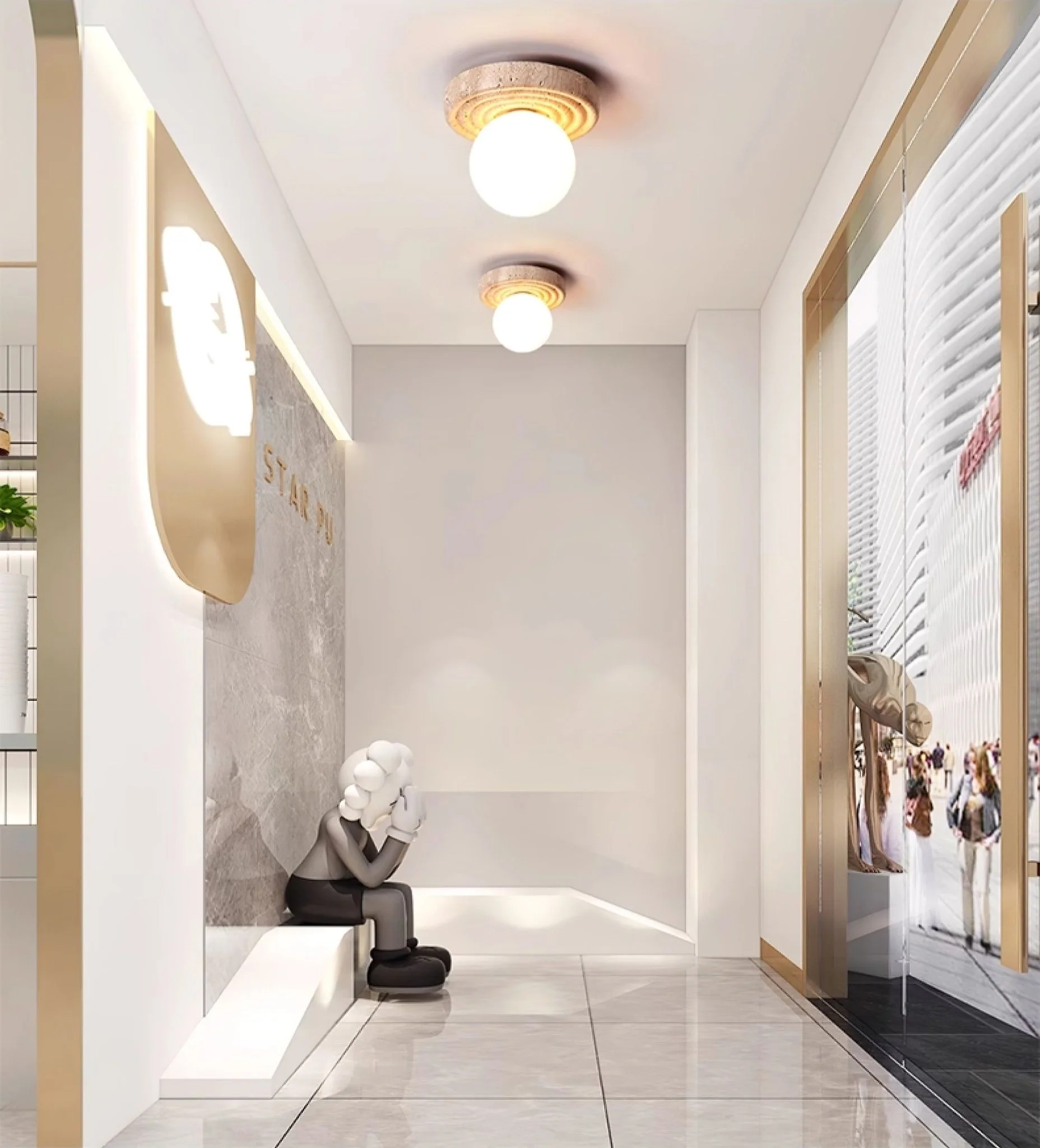 Elira Travertine Ceiling Light - Image 13