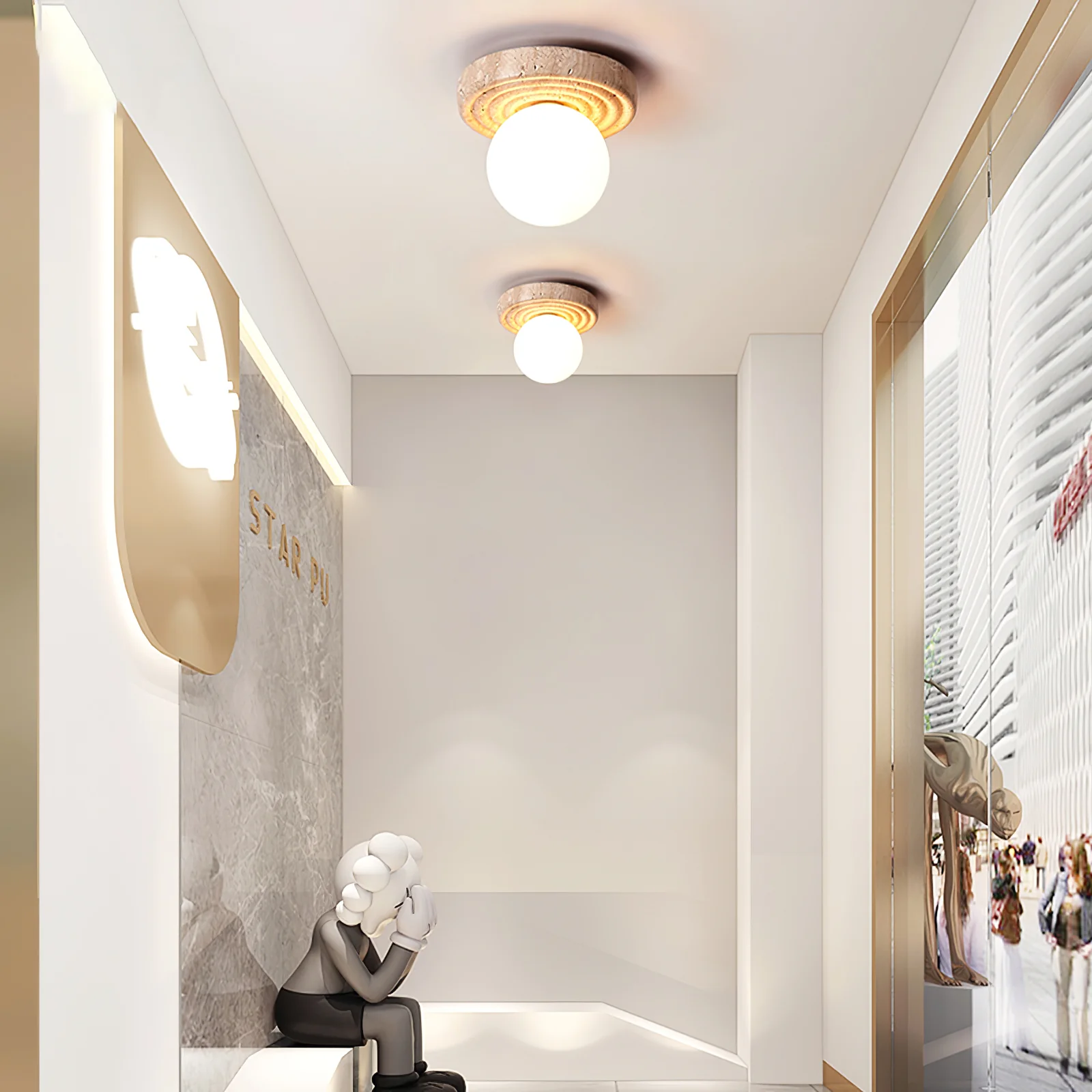Elira Travertine Ceiling Light - Image 3