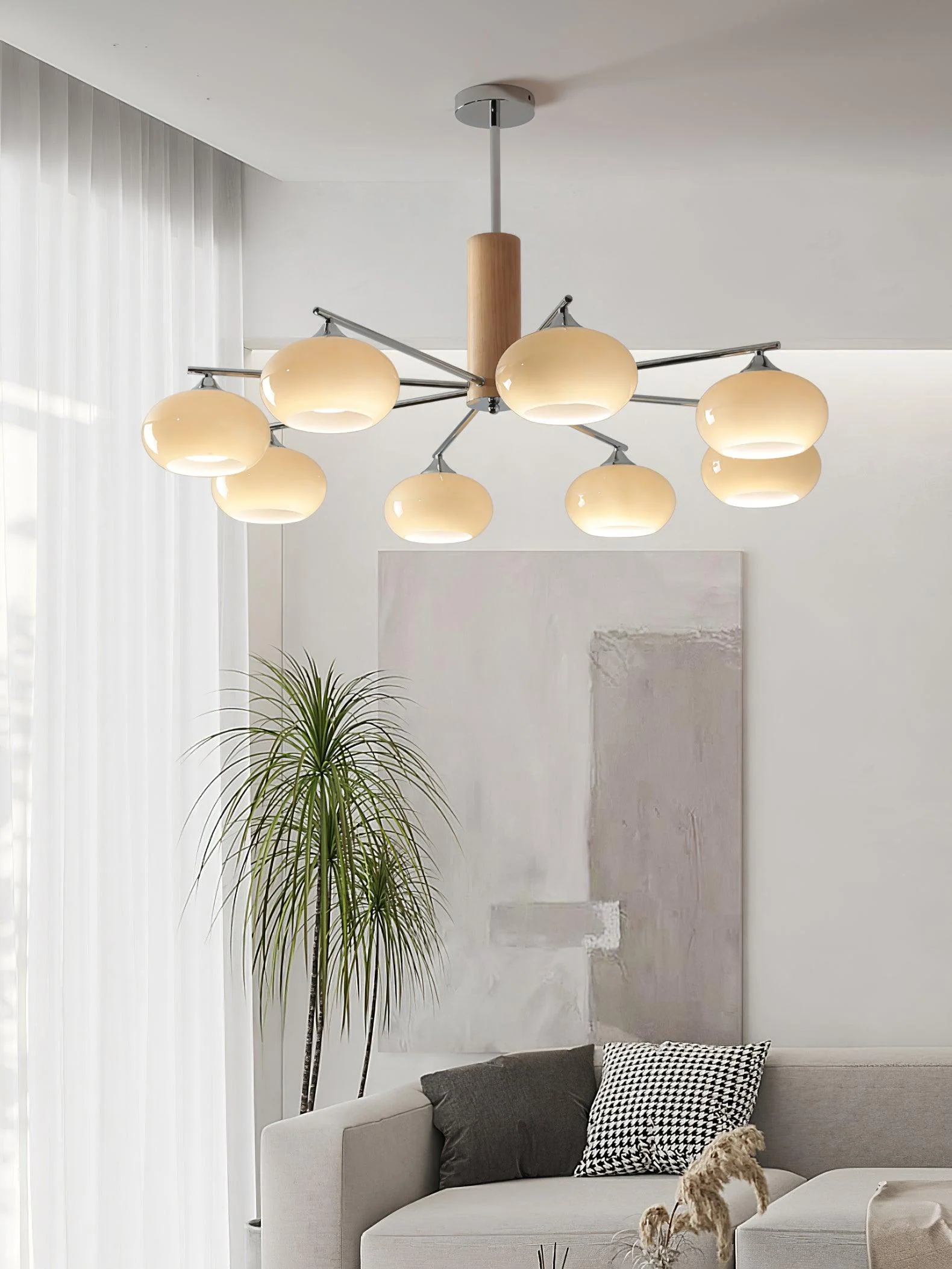 Elliptical Persimmon Chandelier - Image 10