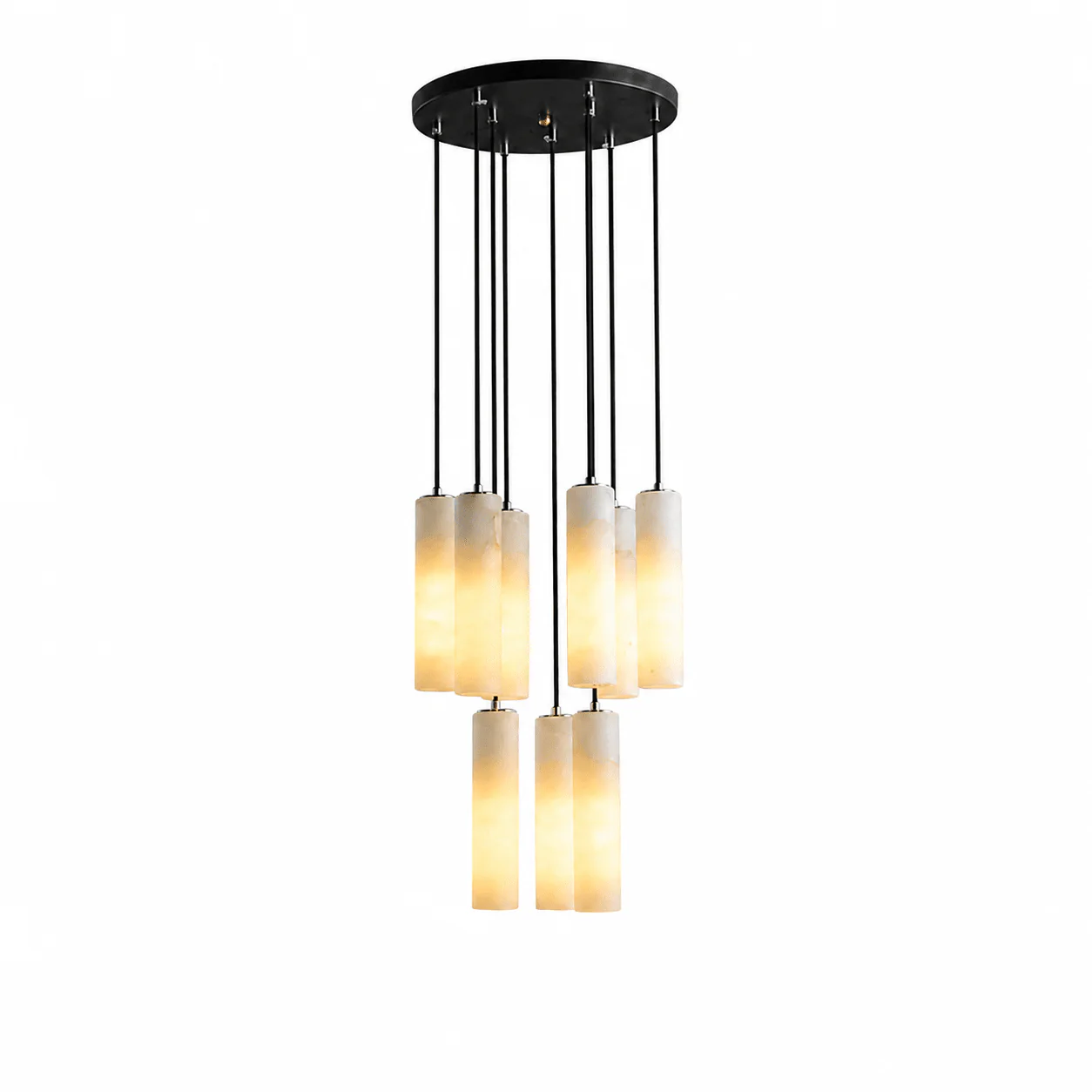 Elongated Alabaster Cluster Pendant Lamp - Image 10