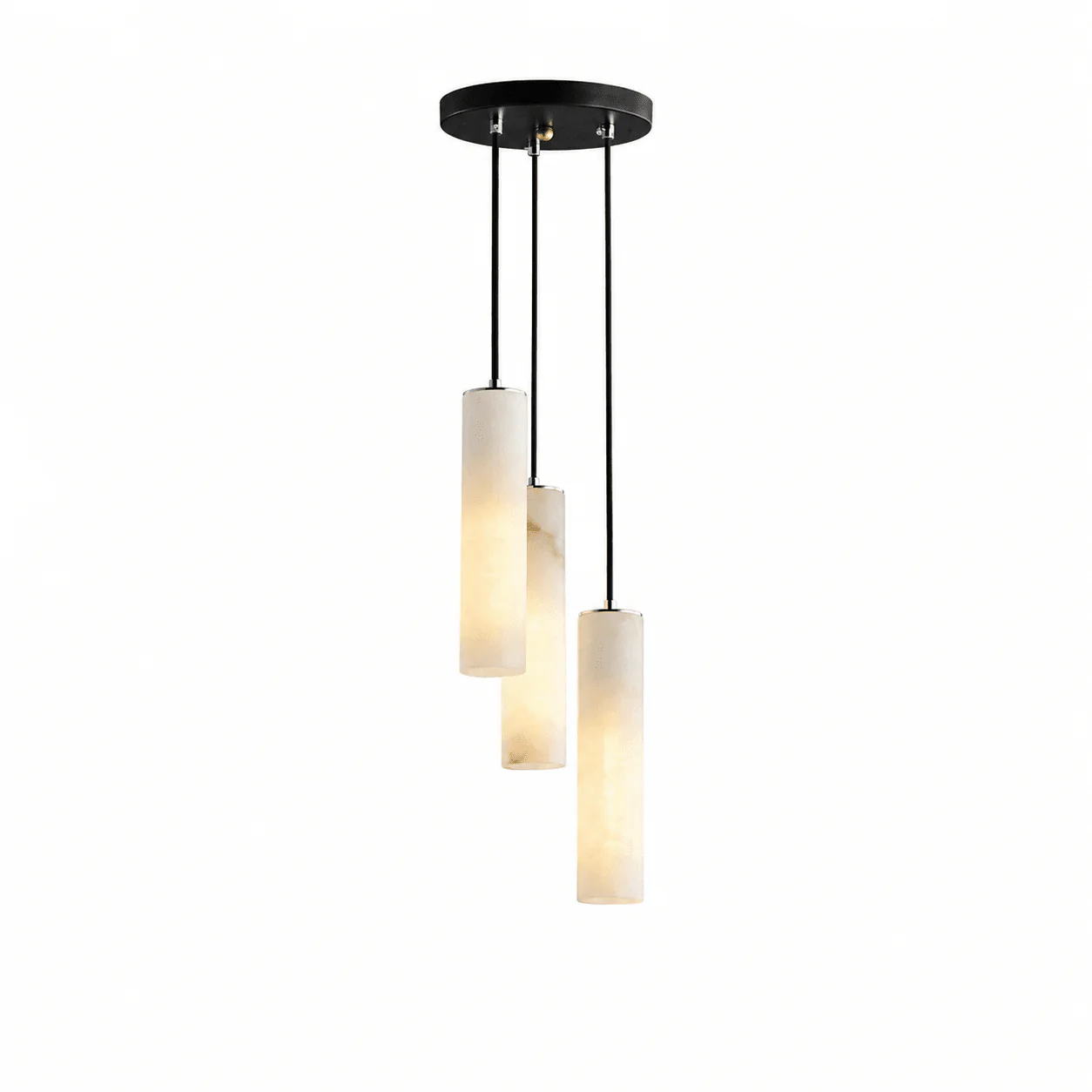 Elongated Alabaster Cluster Pendant Lamp - Image 11
