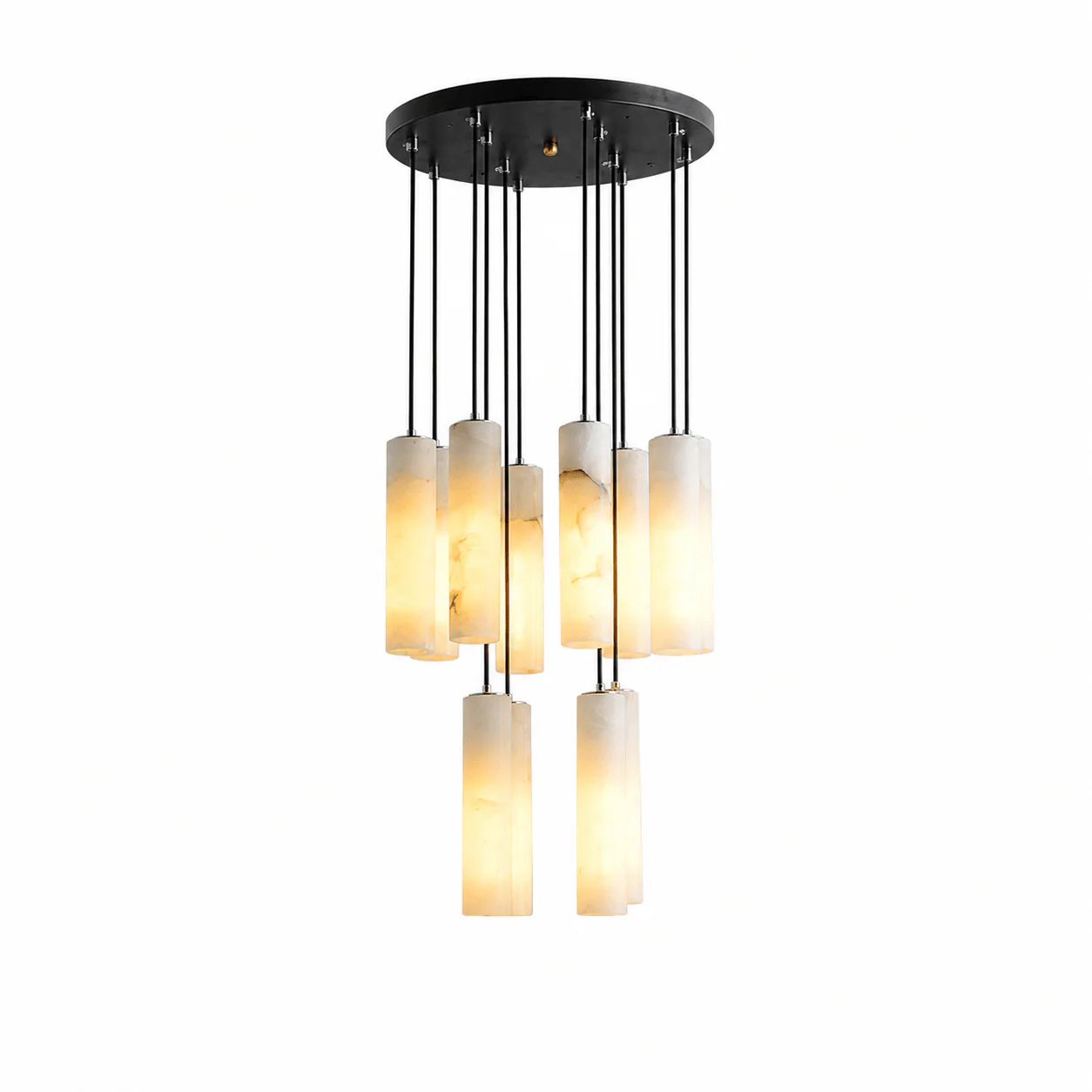 Elongated Alabaster Cluster Pendant Lamp - Image 12