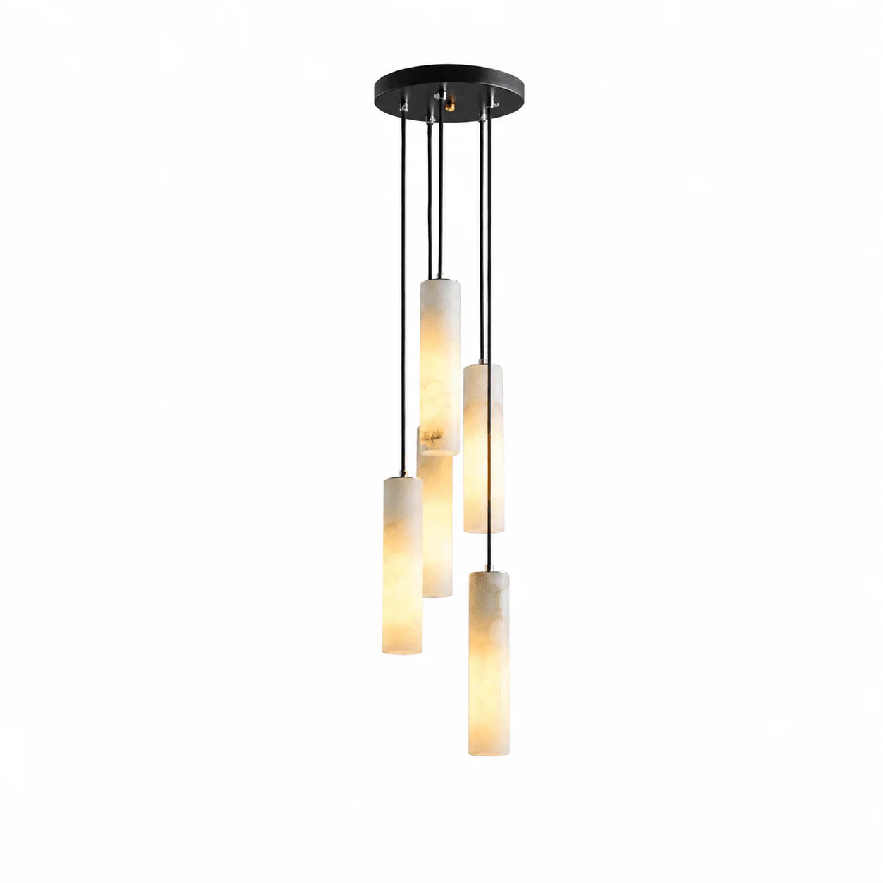 Elongated Alabaster Cluster Pendant Lamp - Image 13