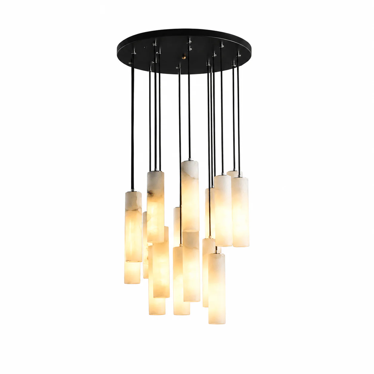 Elongated Alabaster Cluster Pendant Lamp - Image 14