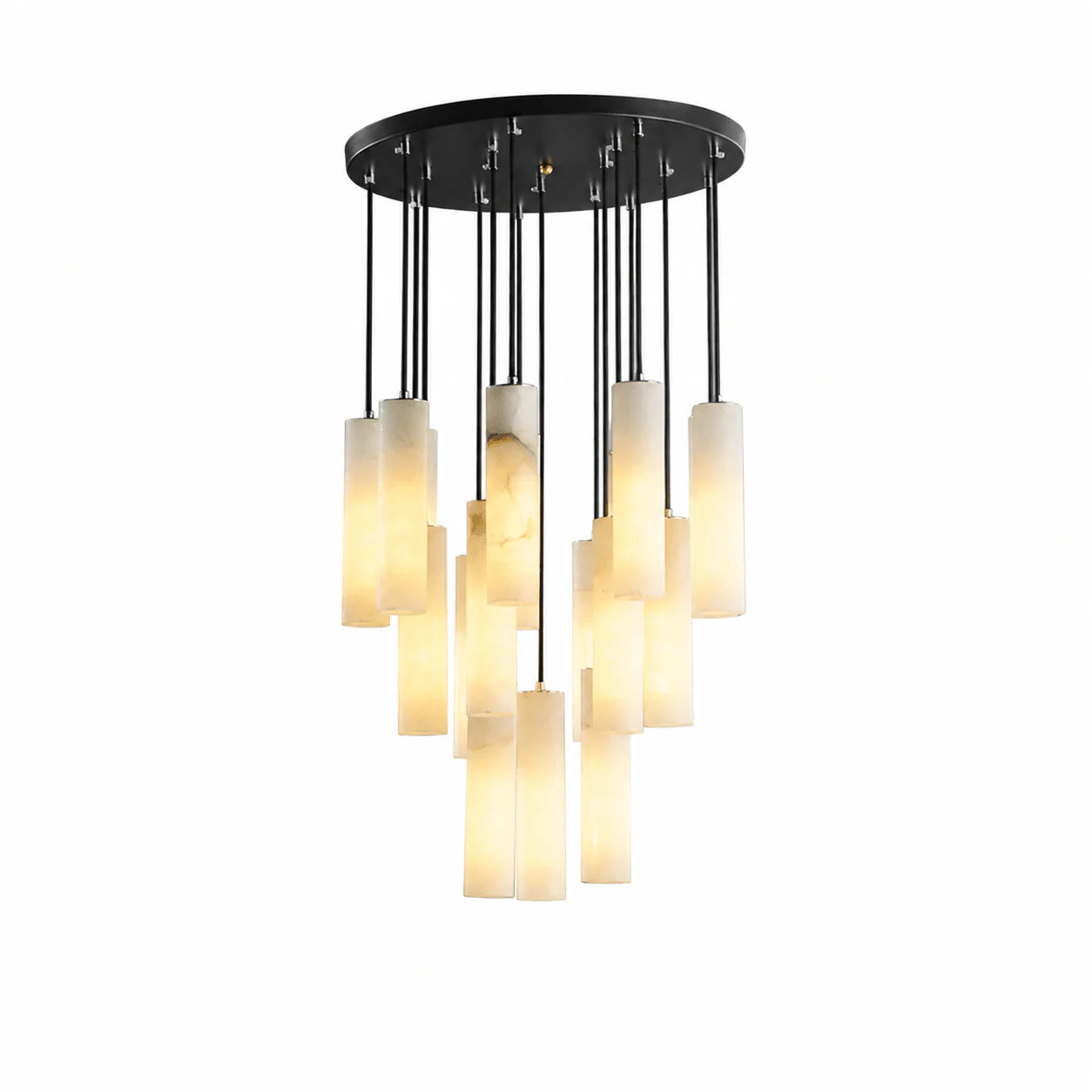 Elongated Alabaster Cluster Pendant Lamp - Image 16