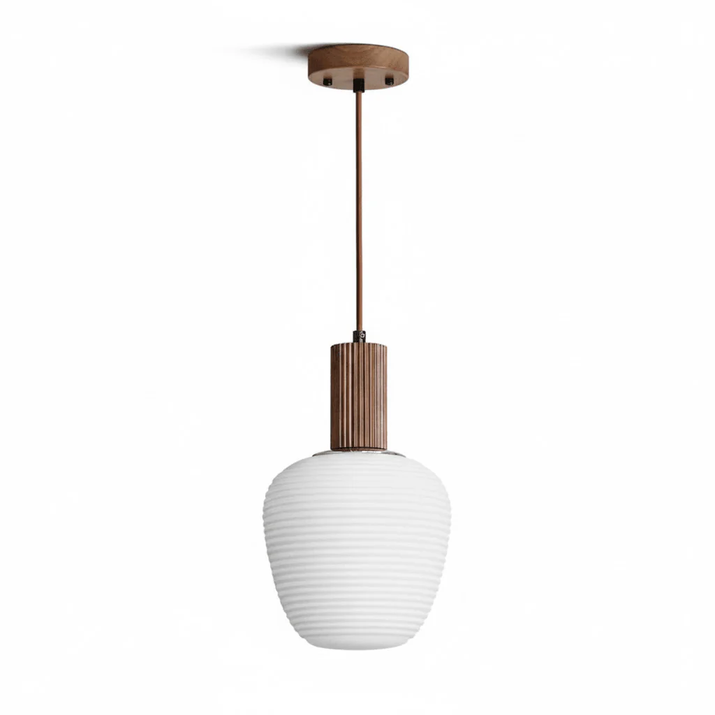 Elowen Fluted Opal Pendant Lamp - Image 17