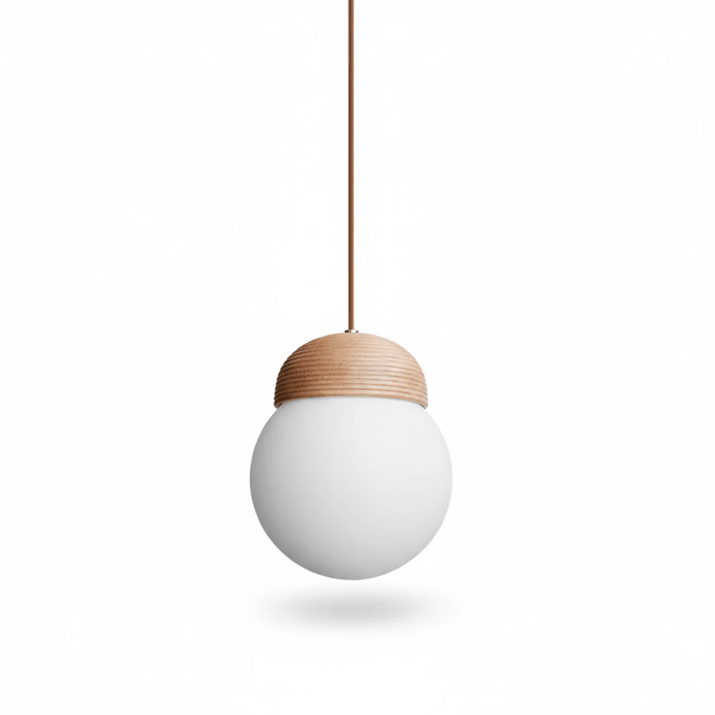 Elowen Fluted Opal Pendant Lamp - Image 9