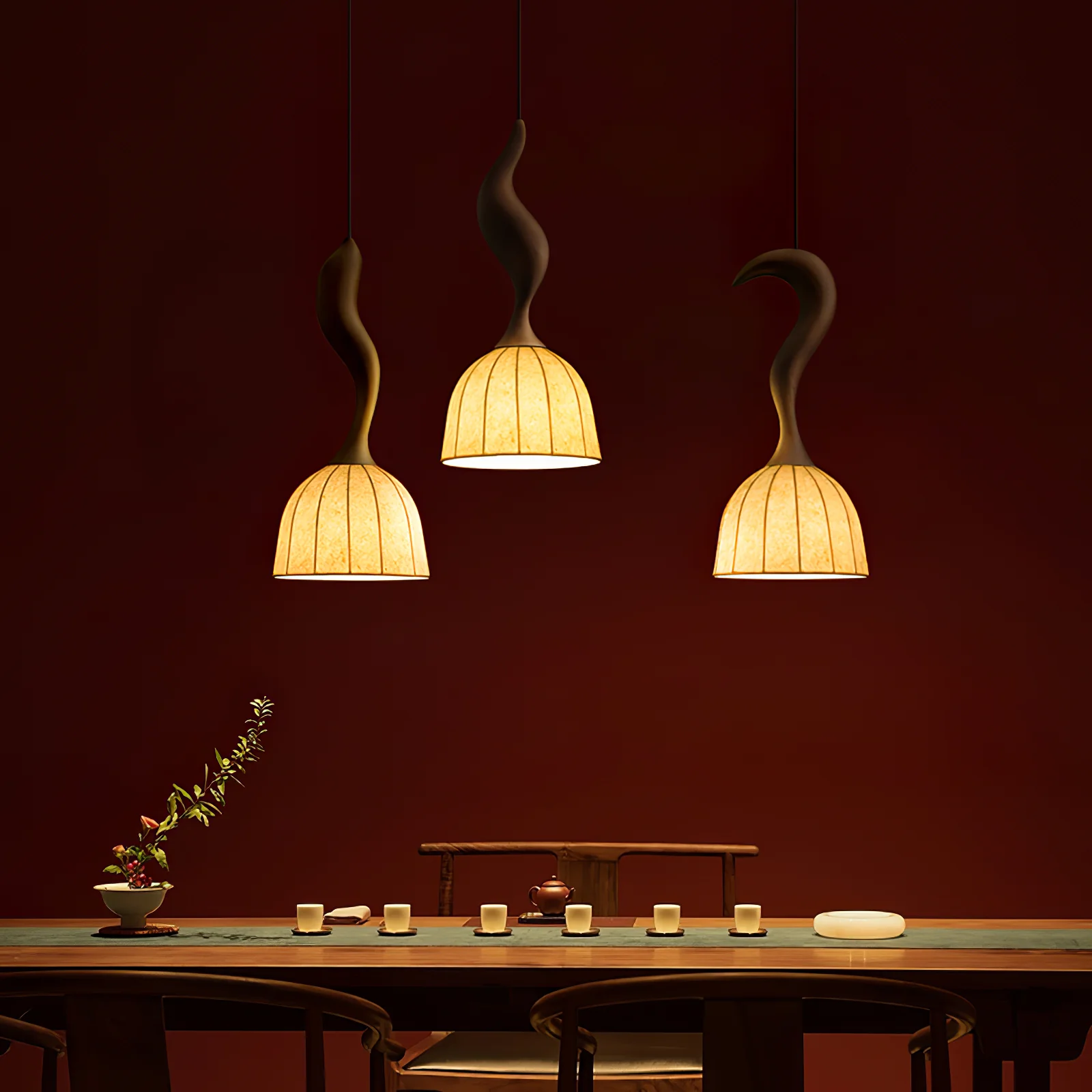 Elowen Twisted Wood Pendant Light - Image 6