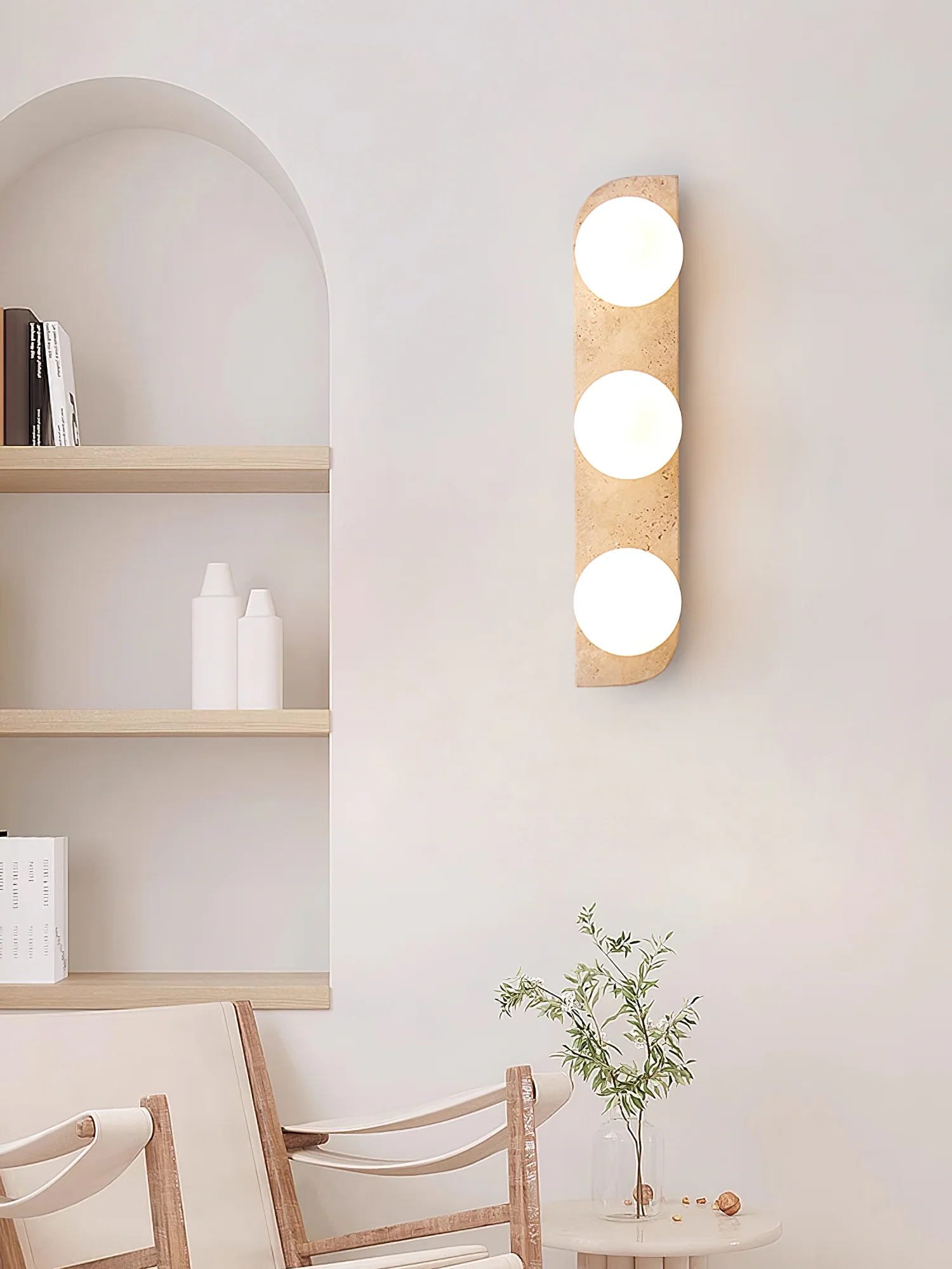Elysian Travertine Plug-in Wall Light - Image 13
