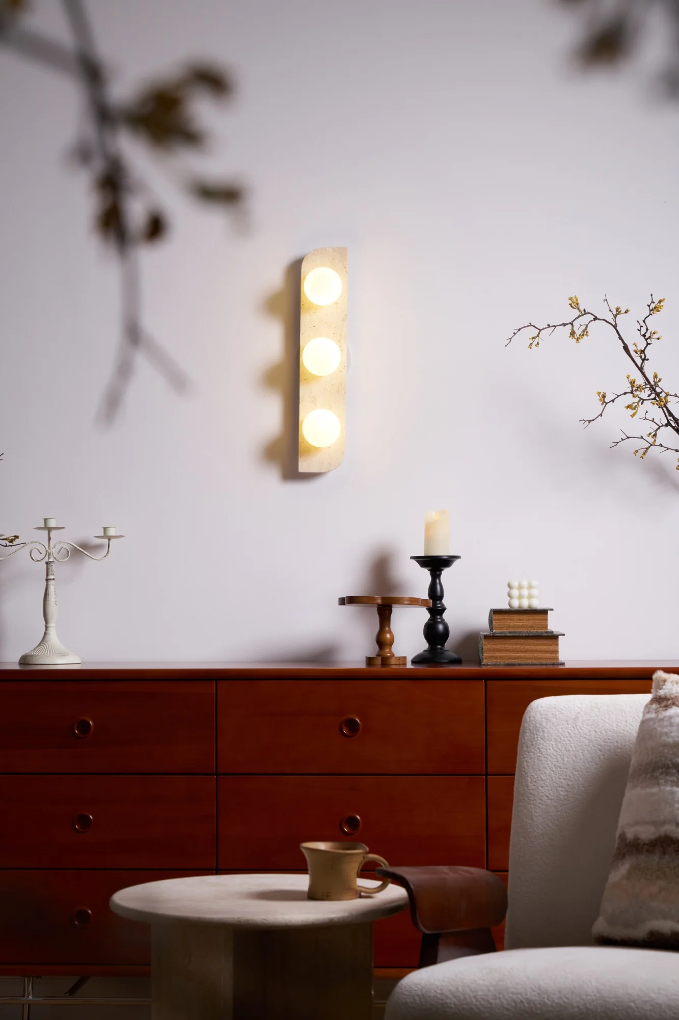 Elysian Travertine Plug-in Wall Light - Image 15