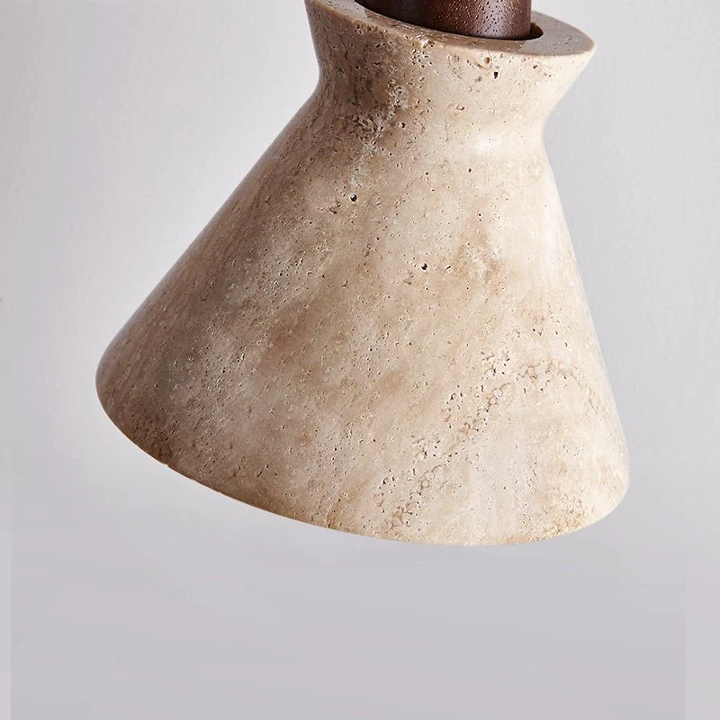 Ember Travertine Cone Pendant Lamp - Image 7