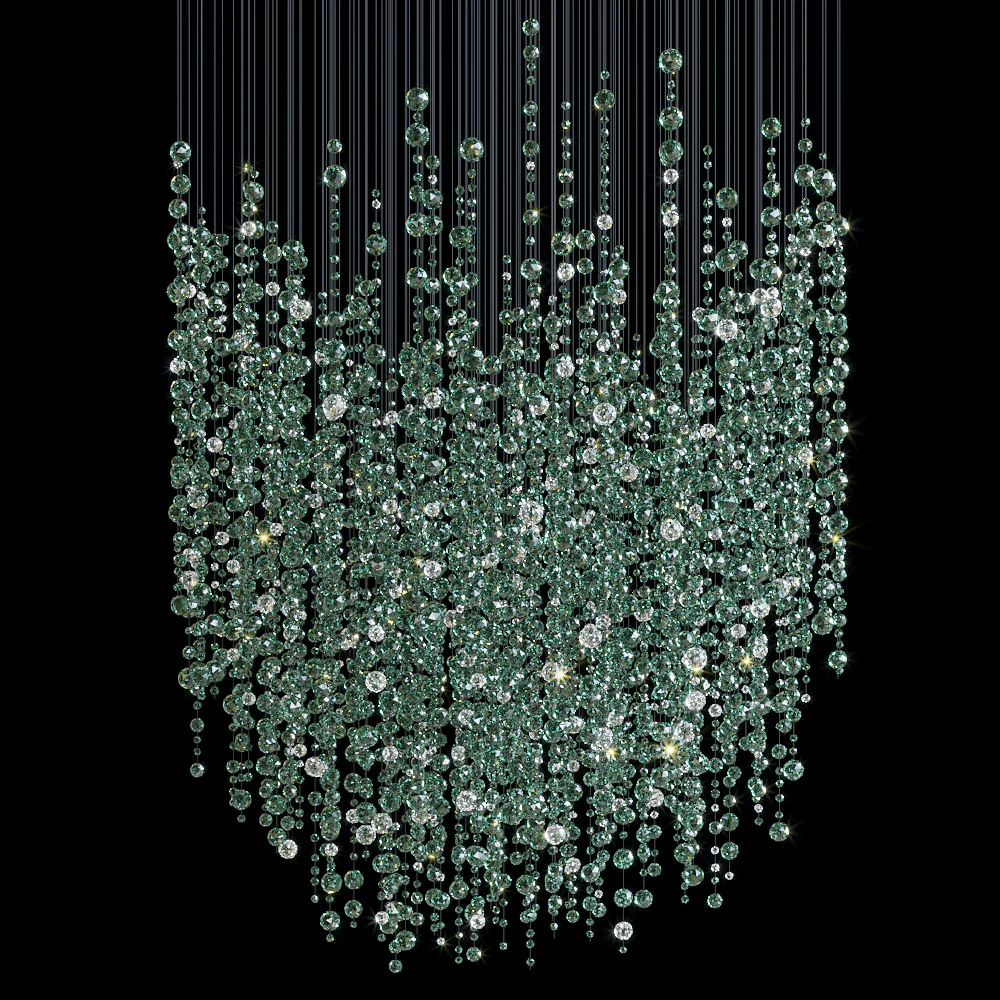 Emerald Rainfall Crystal Customize Chandelier - Image 10