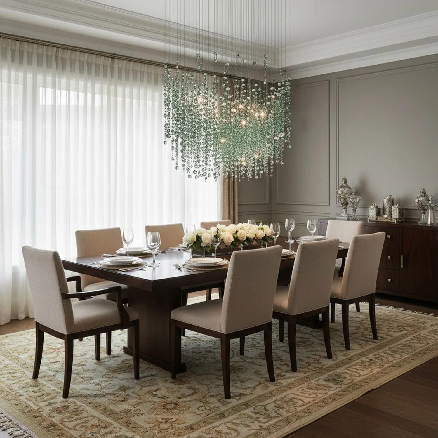 Emerald Rainfall Crystal Customize Chandelier - Image 5