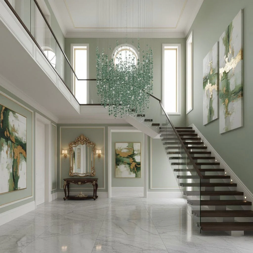 Emerald Rainfall Crystal Customize Chandelier - Image 8
