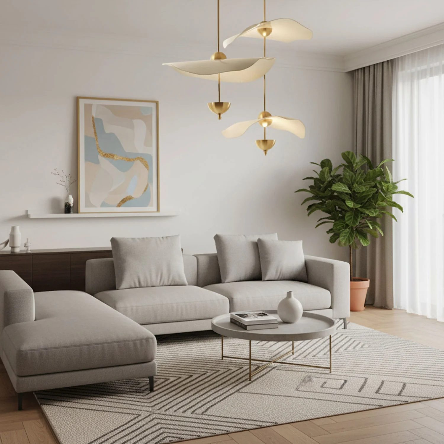 Envolee Double Biscuit Pendant Light - Image 17