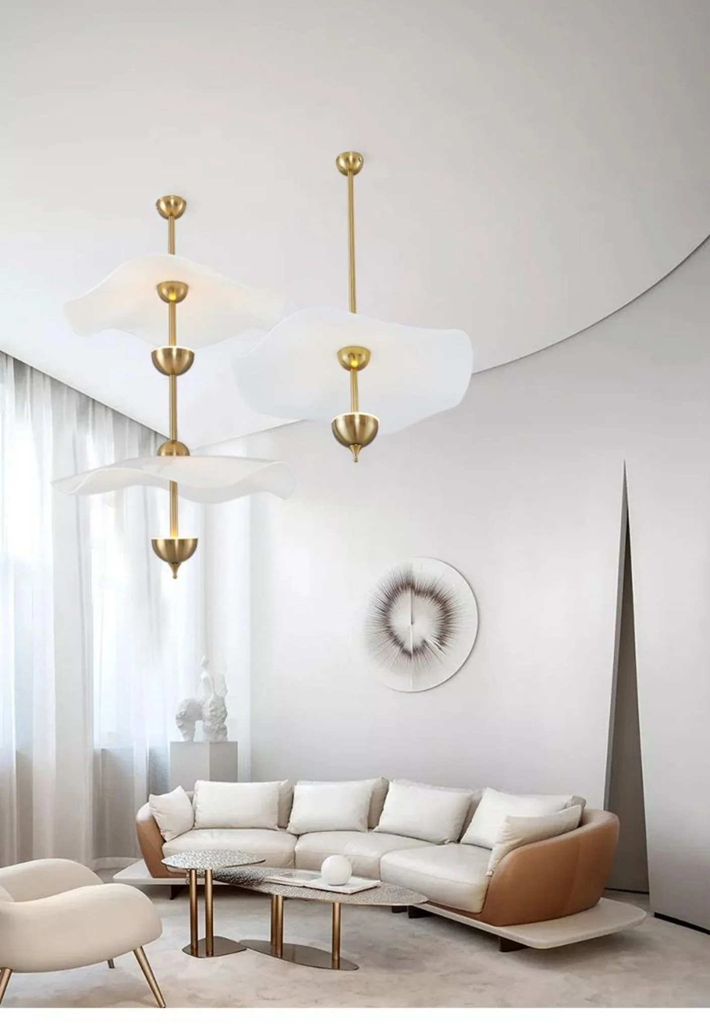 Envolee Double Biscuit Pendant Light - Image 76