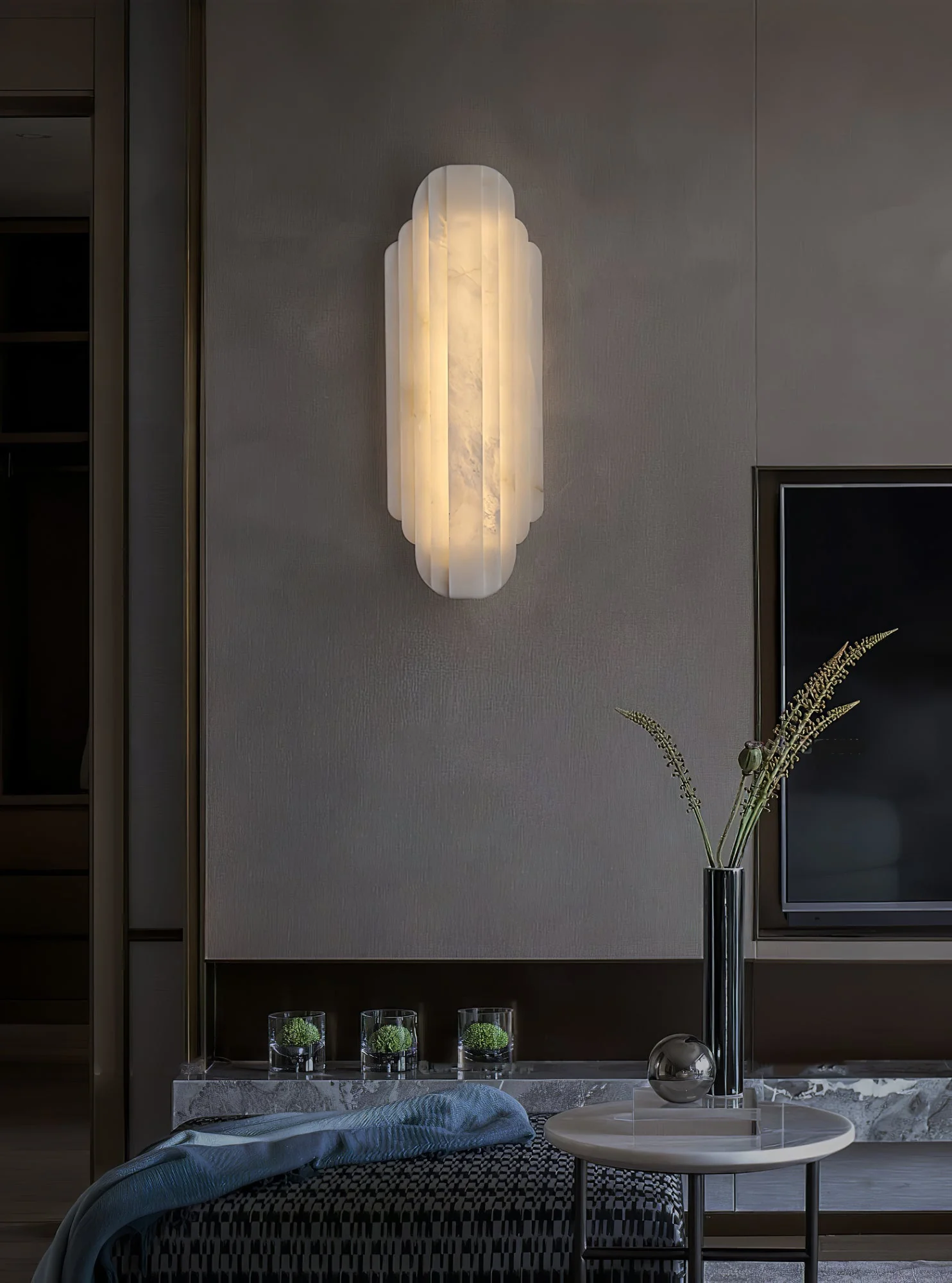 Estelle Alabaster Wall Sconce - Image 11