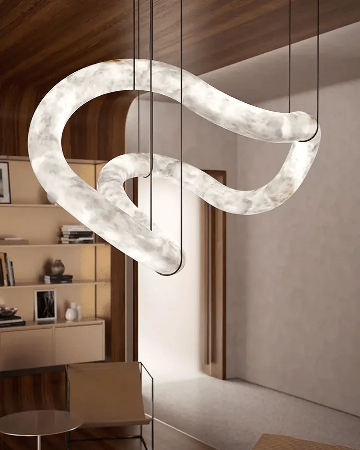 Ethereal Wave Alabaster Chandelier - Image 10