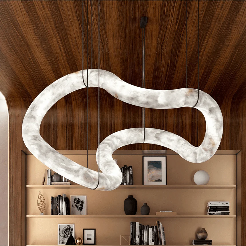 Ethereal Wave Alabaster Chandelier - Image 2