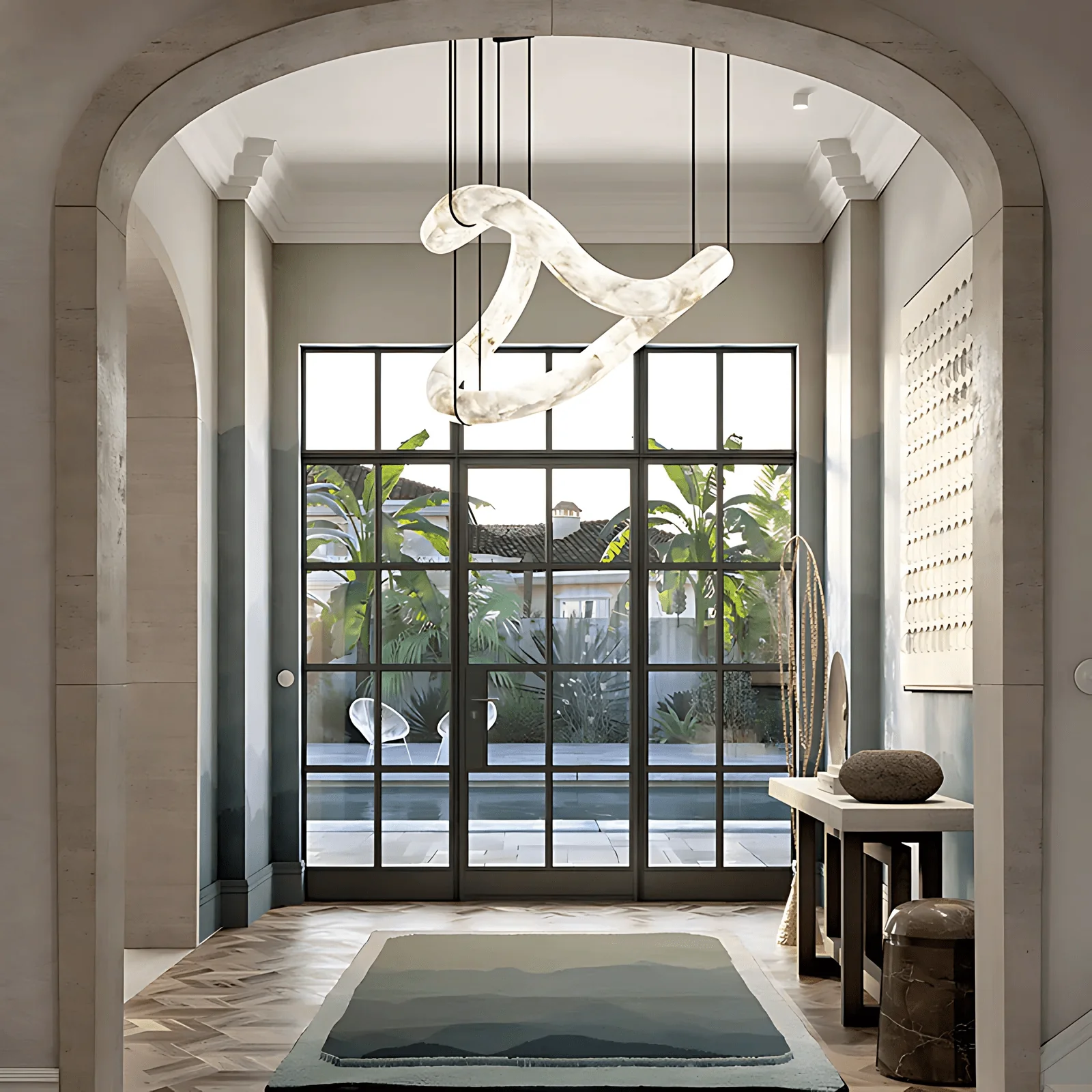 Ethereal Wave Alabaster Chandelier - Image 5
