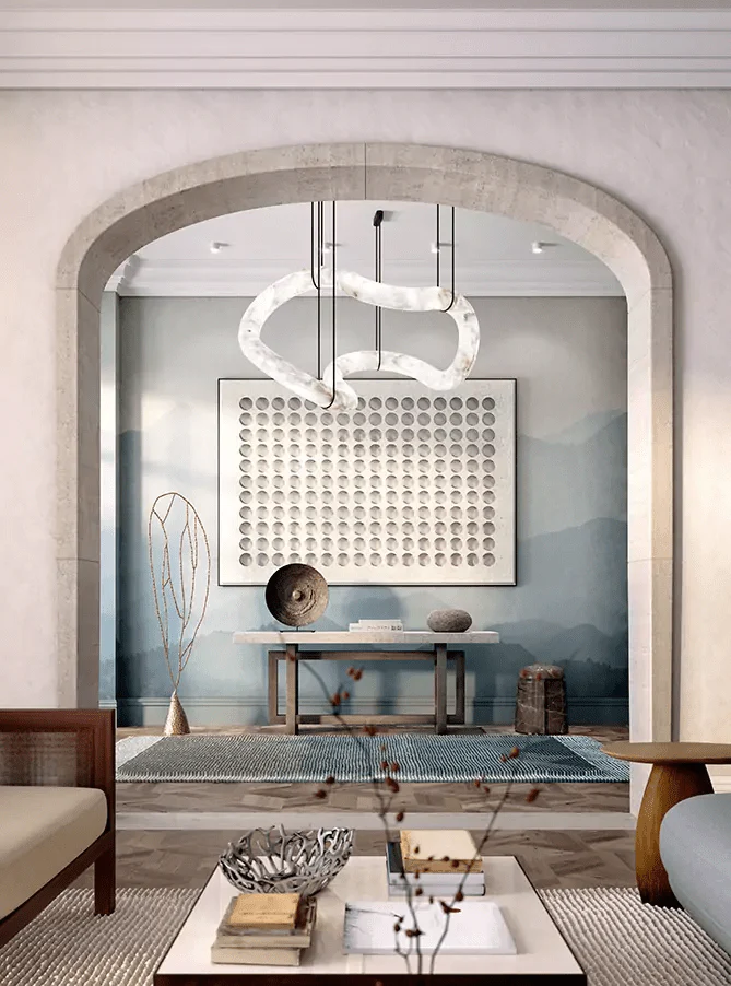 Ethereal Wave Alabaster Chandelier - Image 7