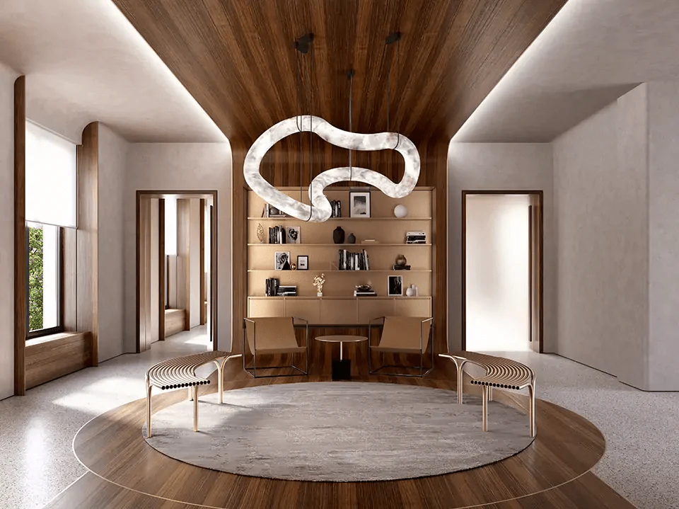 Ethereal Wave Alabaster Chandelier - Image 8