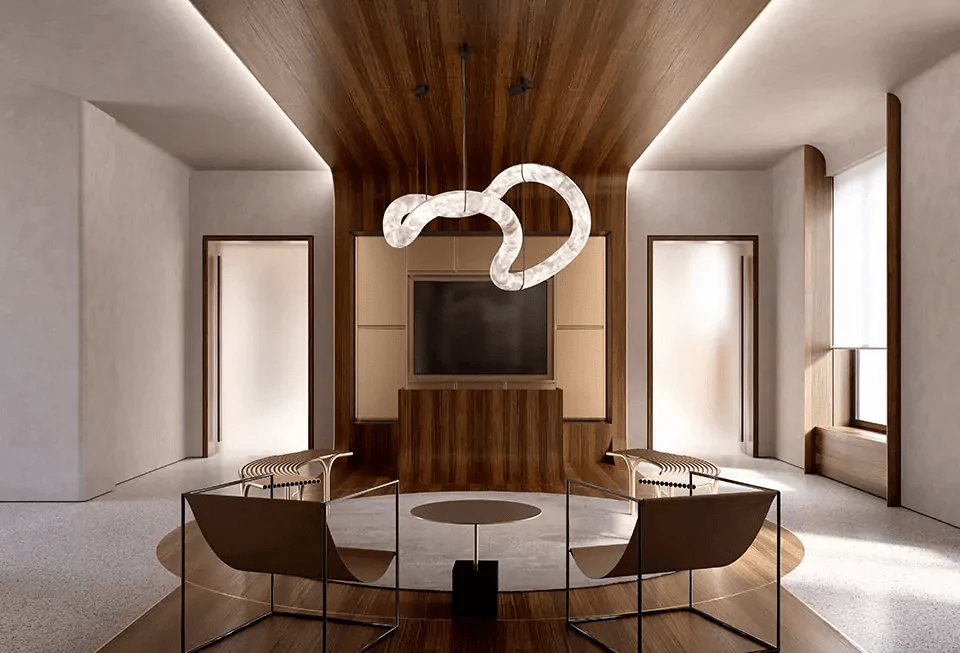 Ethereal Wave Alabaster Chandelier - Image 9