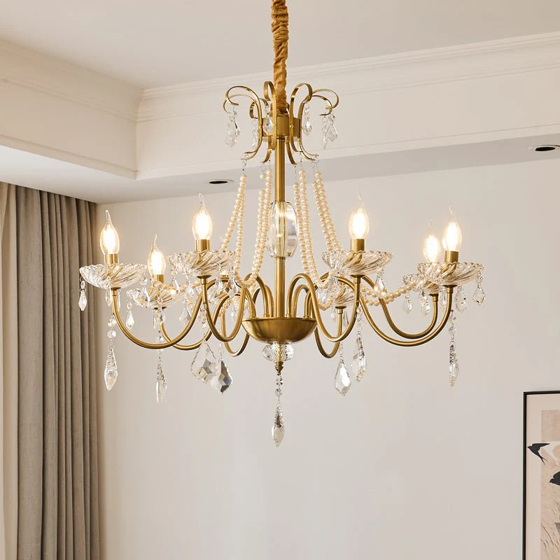 Evaria Crystal Pearl Chandelier - Image 11