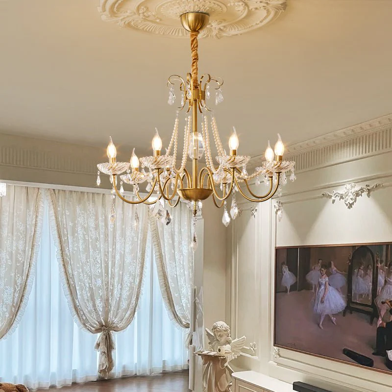 Evaria Crystal Pearl Chandelier - Image 12
