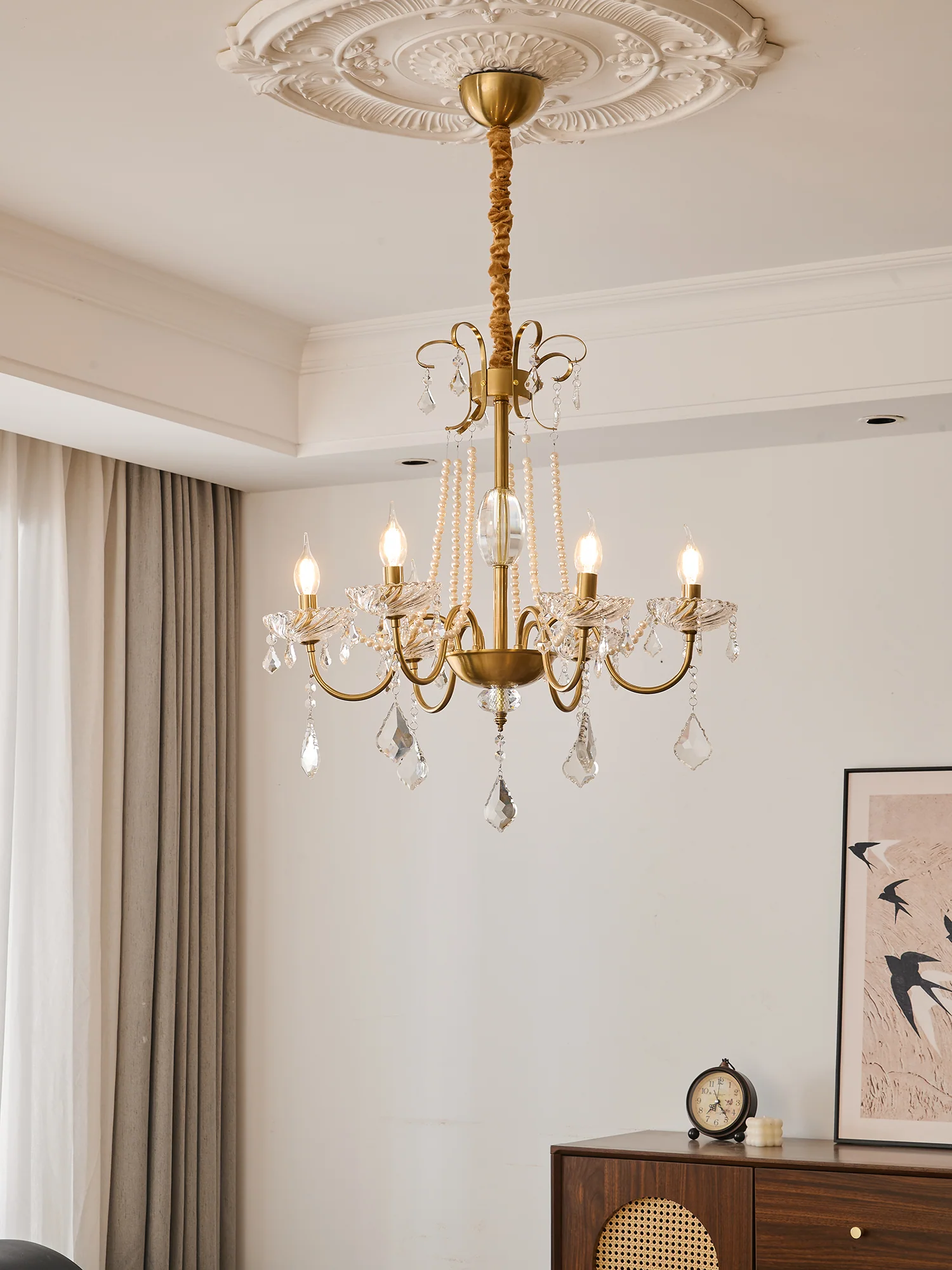 Evaria Crystal Pearl Chandelier - Image 3